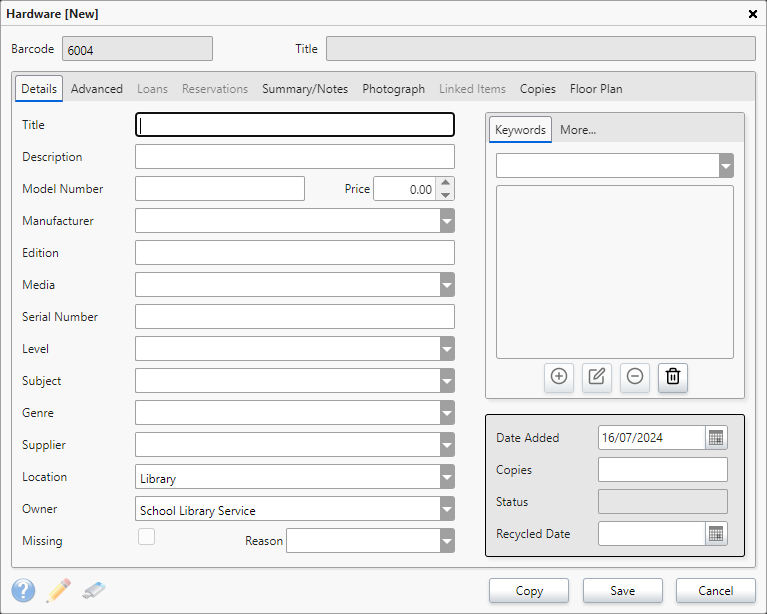 Adding Hardware Resources to Your Catalogue